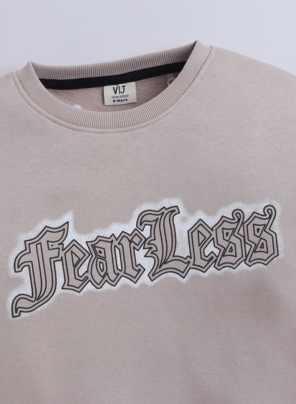 Boys' Beige Œfearless” Graphic Sweatshirt