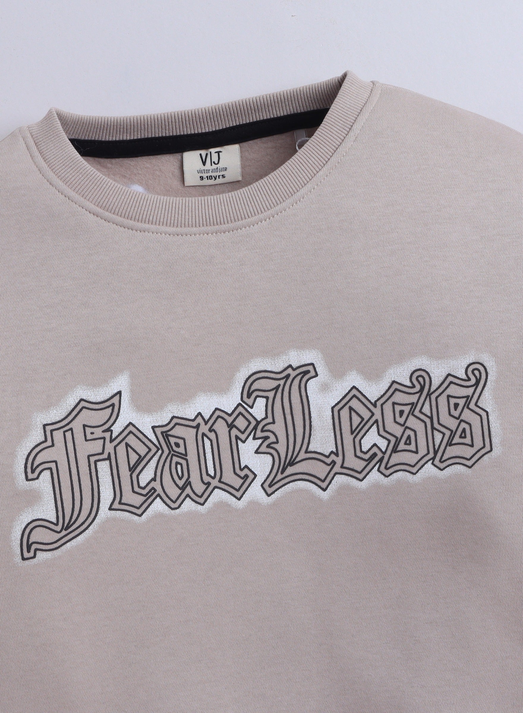 Boys' Beige Œfearless” Graphic Sweatshirt