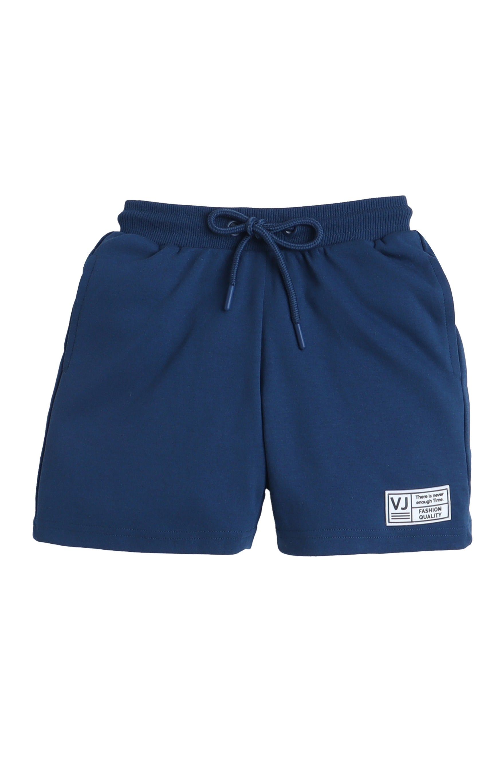 "Boys Cotton Interlock Tee & Shorts Set “ Navy "