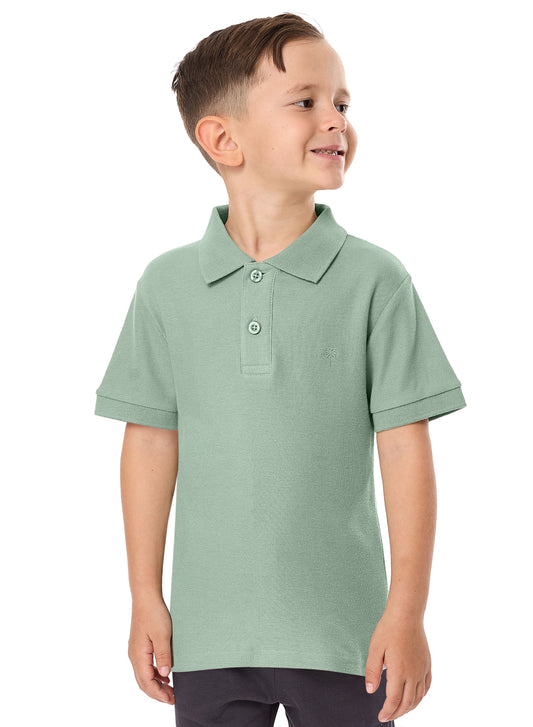 Victor & Jane Junior Boys' Polo T-Shirt – Olive