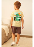 Victor And Jane Boys' T-Shirt “ "Ride The Streets!" - Light Brown