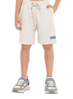 Oversized - Boys' Jacquard 2-Piece Set - Polo T-Shirt With Badge Detail And Matching Shorts With Pockets,