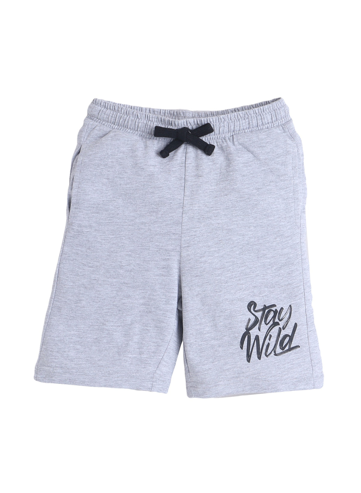 Jungle Safari & Day Adventure Graphic T-Shirt and Shorts Set - Black/Grey