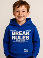 Boys' Blue "Break Rules" Hooded Sweatshirt