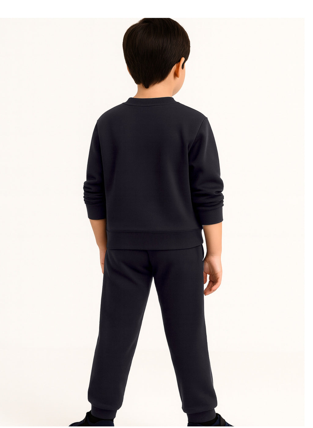 Victor And Jane Cotton World Adventure Graphic Full Sleeves Sweatshirt & Joggers Set - Charcoal Grey