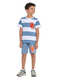 Victor And Jane Sr Boys' Applique Pocket Detail Set - Blue