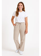 Ladies Wide-Leg Joggers “ Cvc Interlock