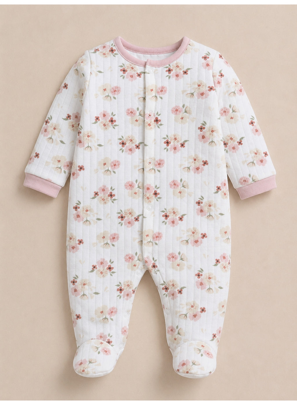 Baby Girls Quilted Footed Coverall 2-Piece Pack