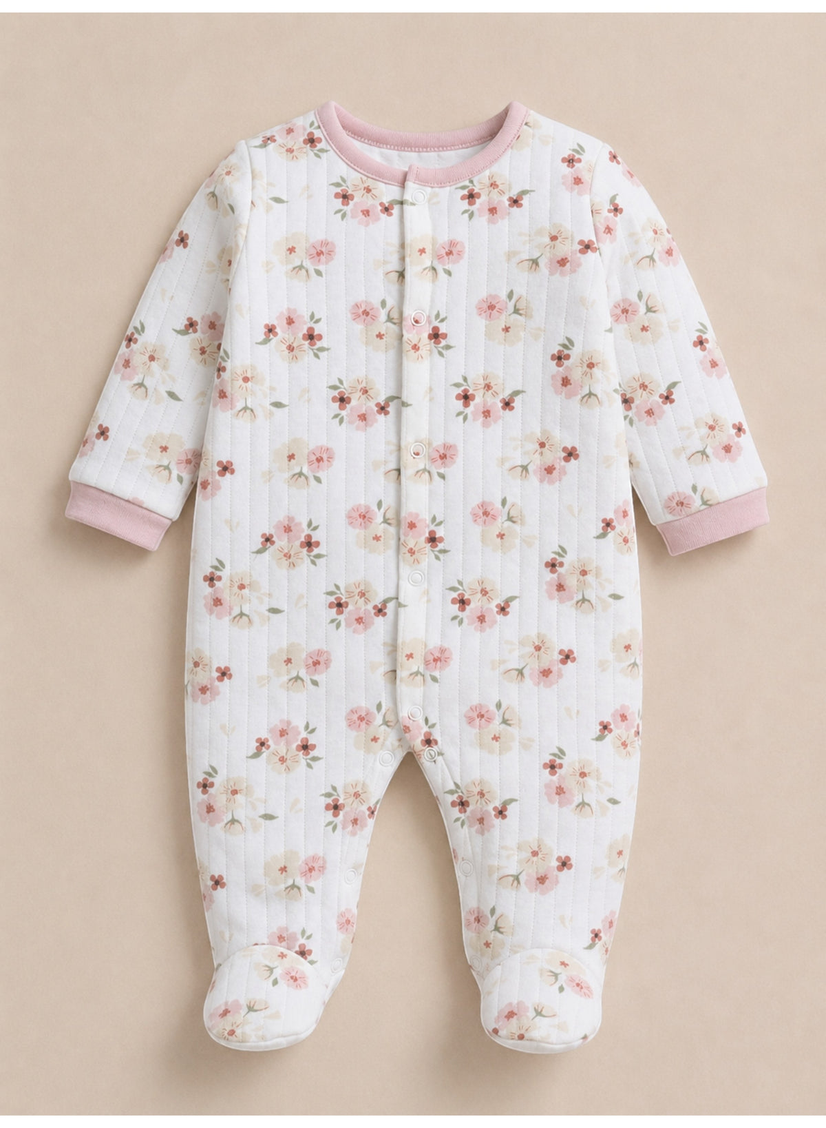Baby Girls Quilted Footed Coverall 2-Piece Pack
