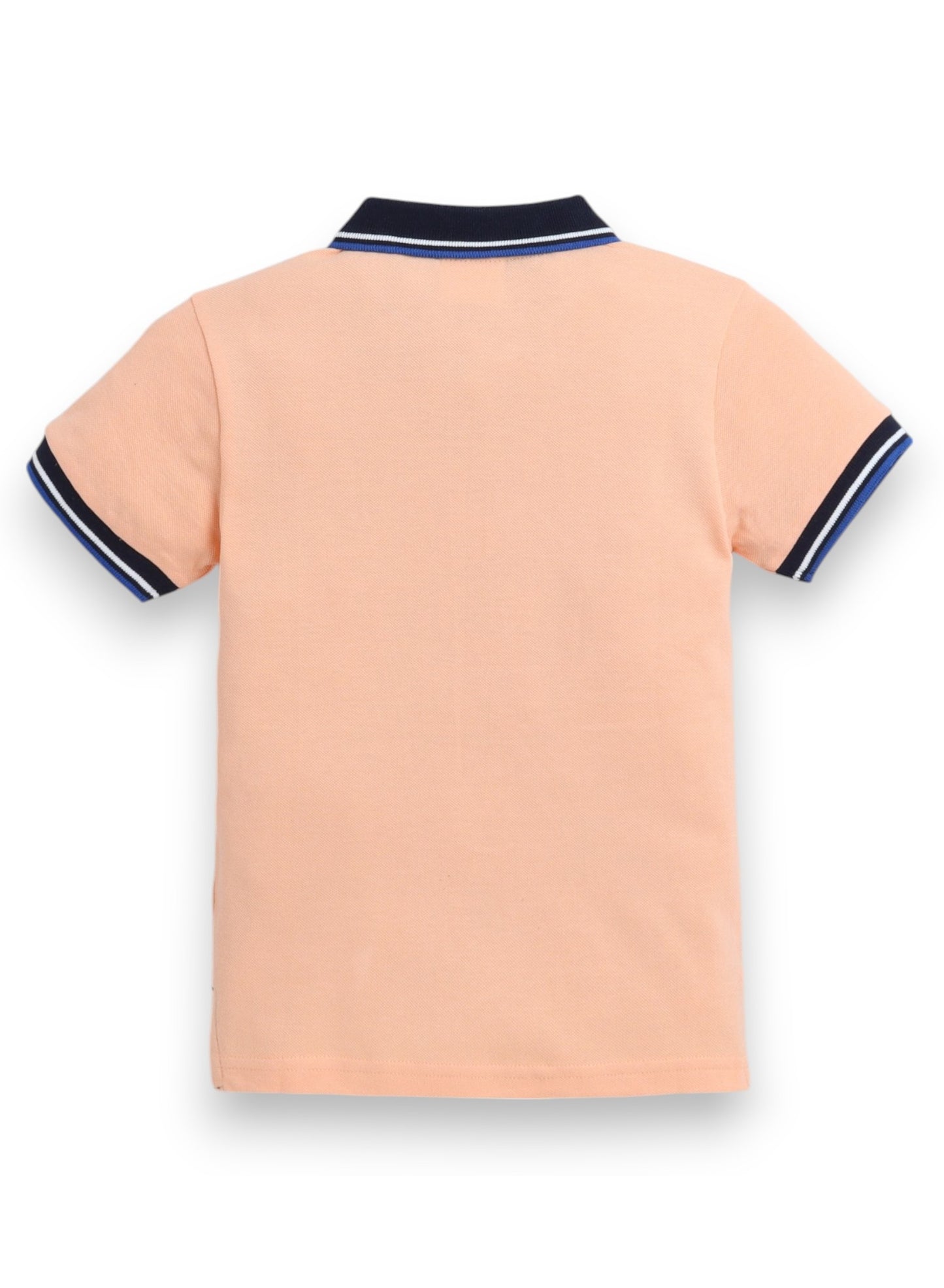 Victor & Jane Junior Boys' Polo T-Shirt – Orange colour with embroidered label detail