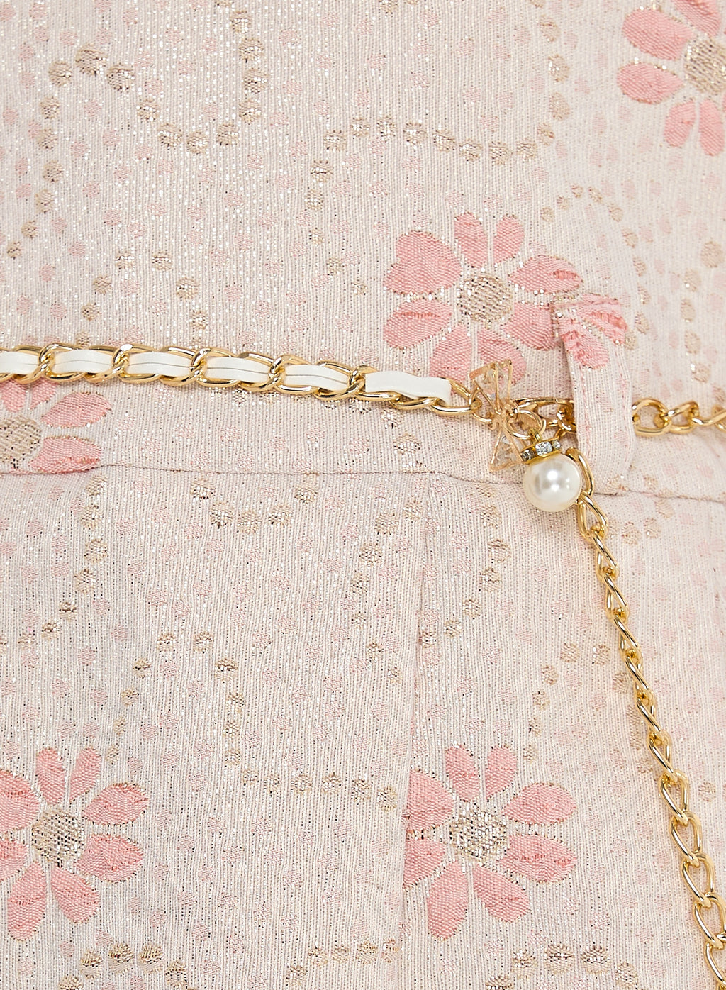 Chic Jacquard Peach  Party Dress With Mesh & Decoration