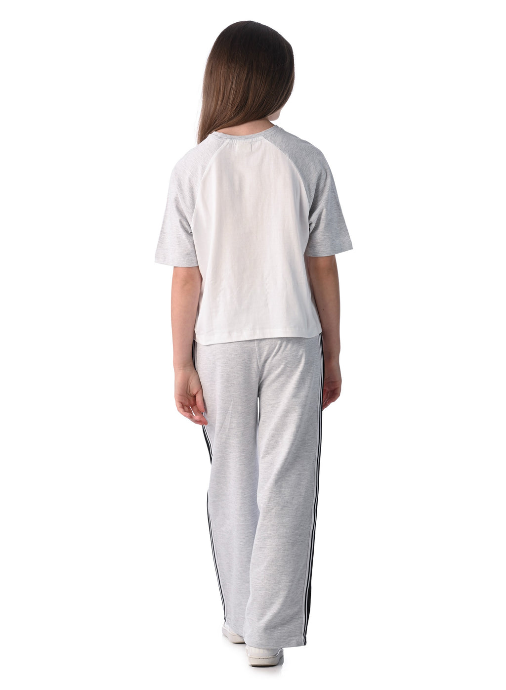Girls 2Pc Set - Embellished Top With Matching Straight Pants