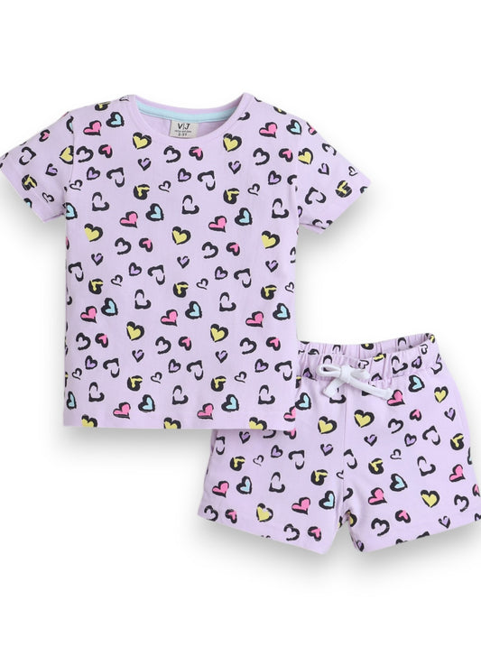 Victor and Jane - All-Over Printed T-shirt and Shorts Pyjama Set