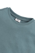 "Boys Cotton Interlock Tee & Shorts Set “ Sage Green "