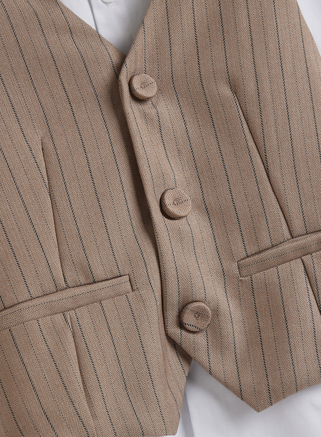 Striped Waistcoat Shirt Pants Set