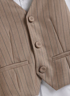 Striped Waistcoat Shirt Pants Set