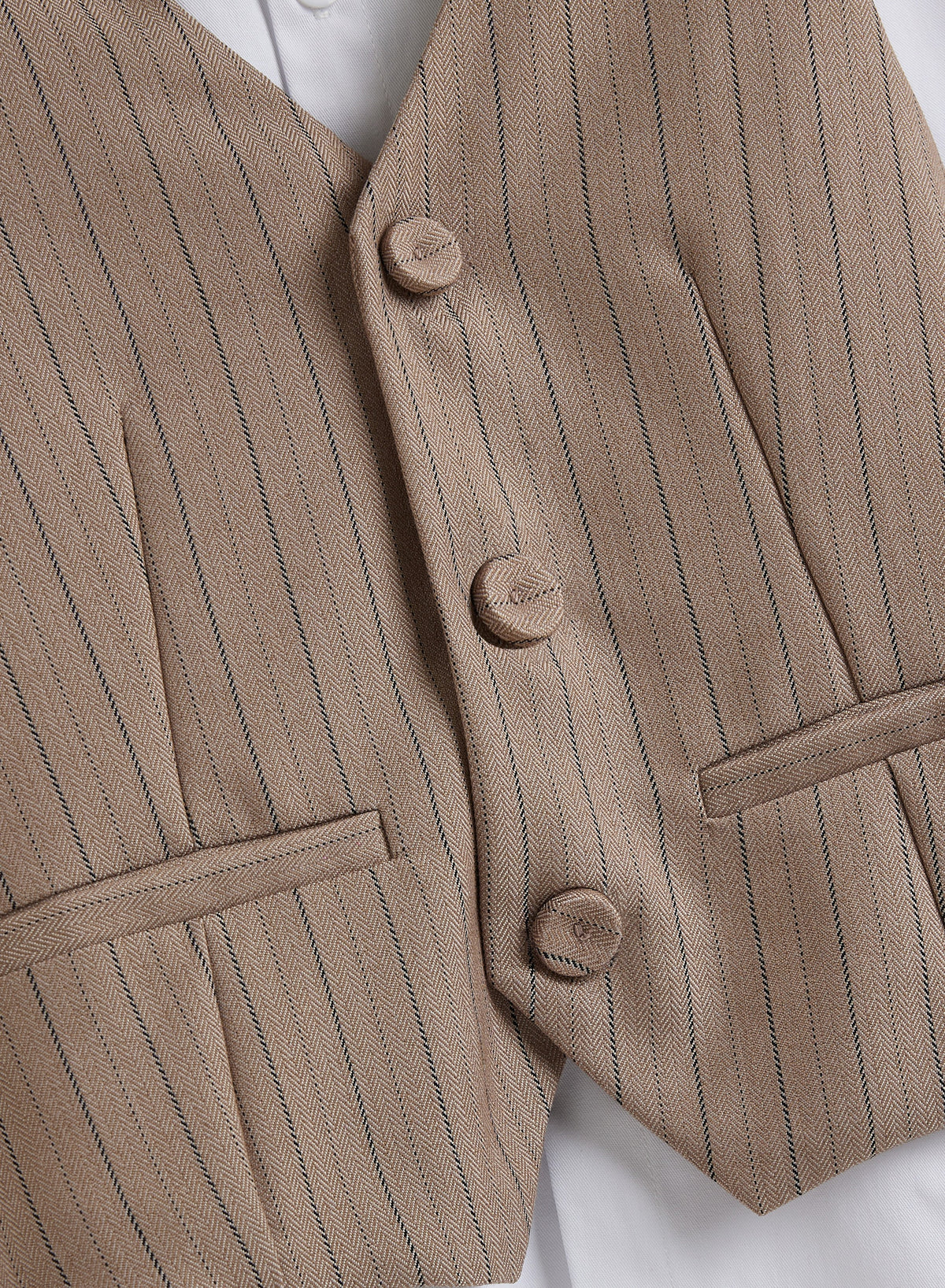 Striped Waistcoat Shirt Pants Set
