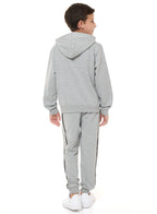 Boys And Girls' Relaxed Fit 2-Piece Hoodie And Jogger Set Grey