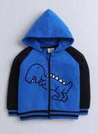 Boys' 3-Piece Set Tracksuits- Off-White Long Tee, Blue Fullzipper Hoody Jacket And Jogger ,(6Mo - 3Yrs )