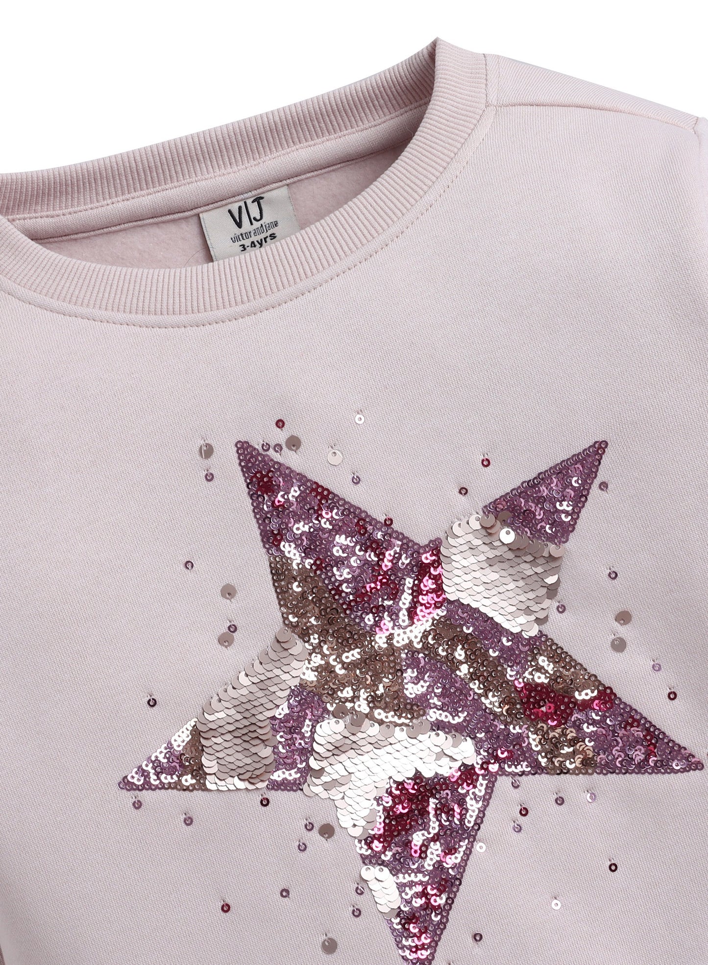 Girls’ – Star Print Sweatshirt | 100% Cotton
