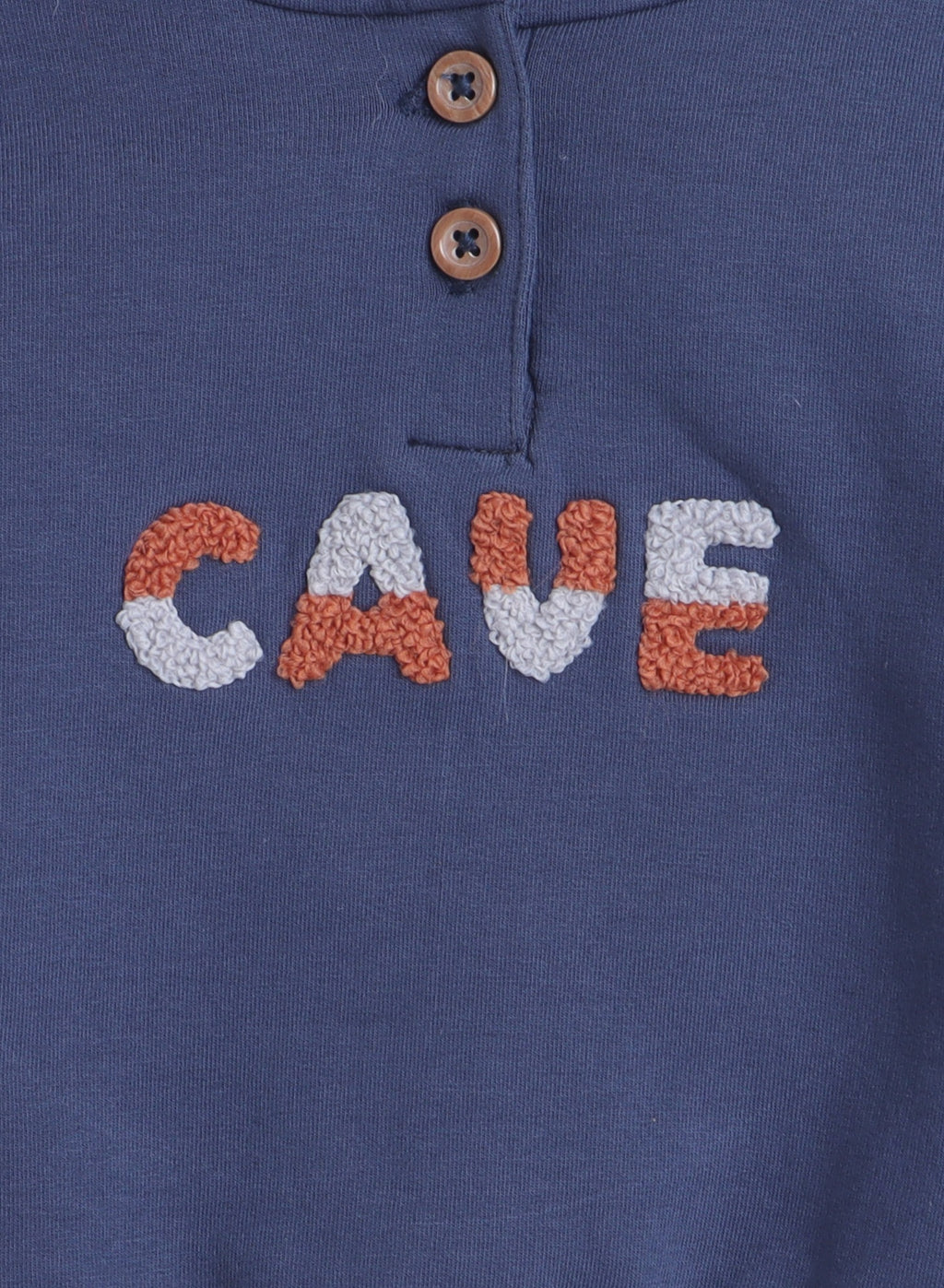 Dirkje Cotton Cave Embroidered Full Sleeves Hooded Sweatshirt And Joggers Set - Blue/Coral