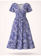 Printed Maxi Dress With Sweetheart Neckline