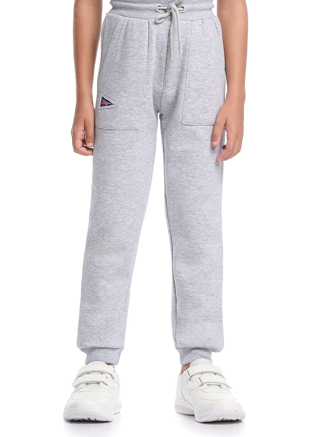 Victor And Jane Cotton Champion Team Printed And Embroidered Full Sleeves Sweatshirt And Joggers Co-Ords Set - Grey