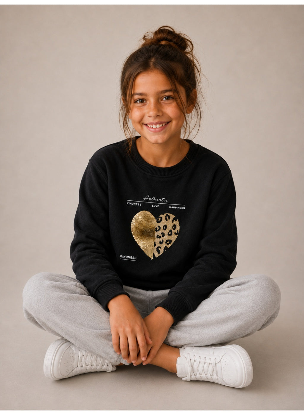Girls Good Vibes Graphic Pullover