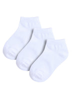 Solid Ankle Length Socks Pack of 3 - White