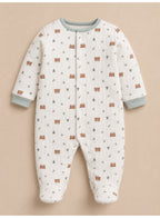 Baby Boys Quilted Footed Coveralls 2-Piece Pack with Bear Print