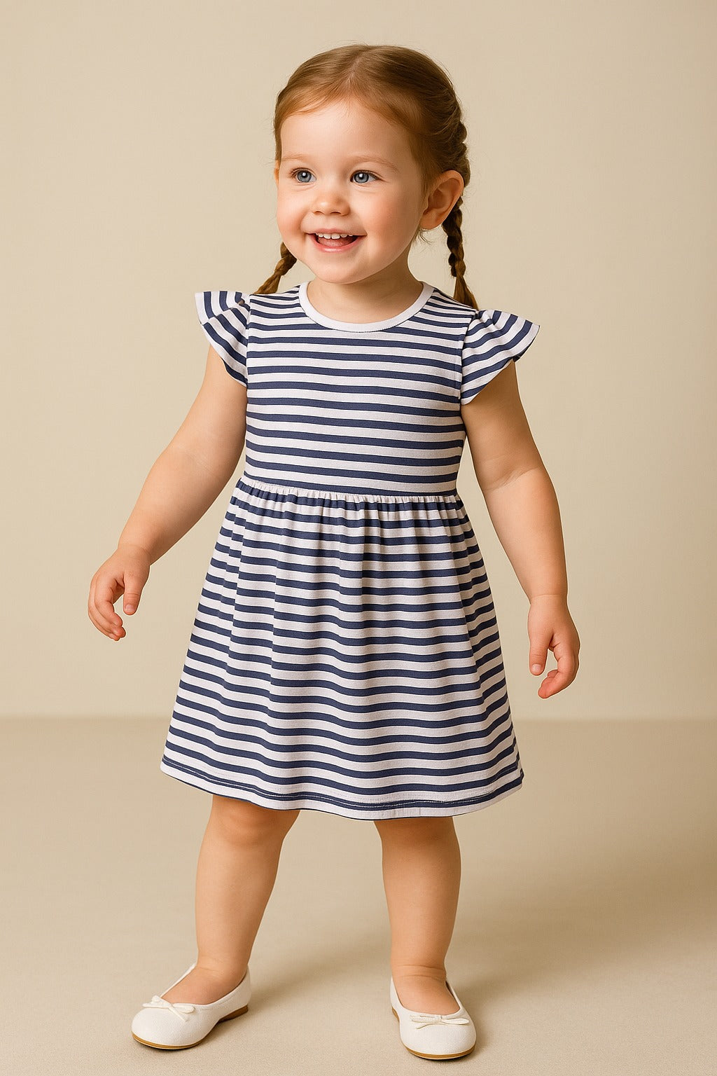 Victor And Jane - All-Over Printed Ruffle Dress (Pack Of 2)