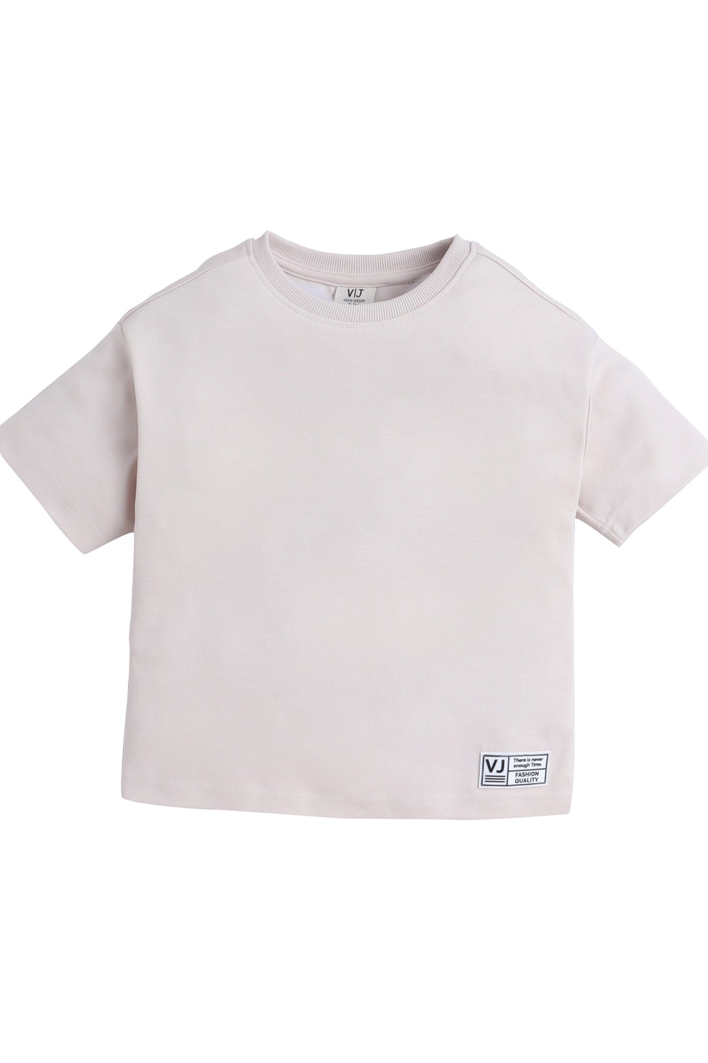 Boys Cotton Interlock Tee & Shorts Set – Sand