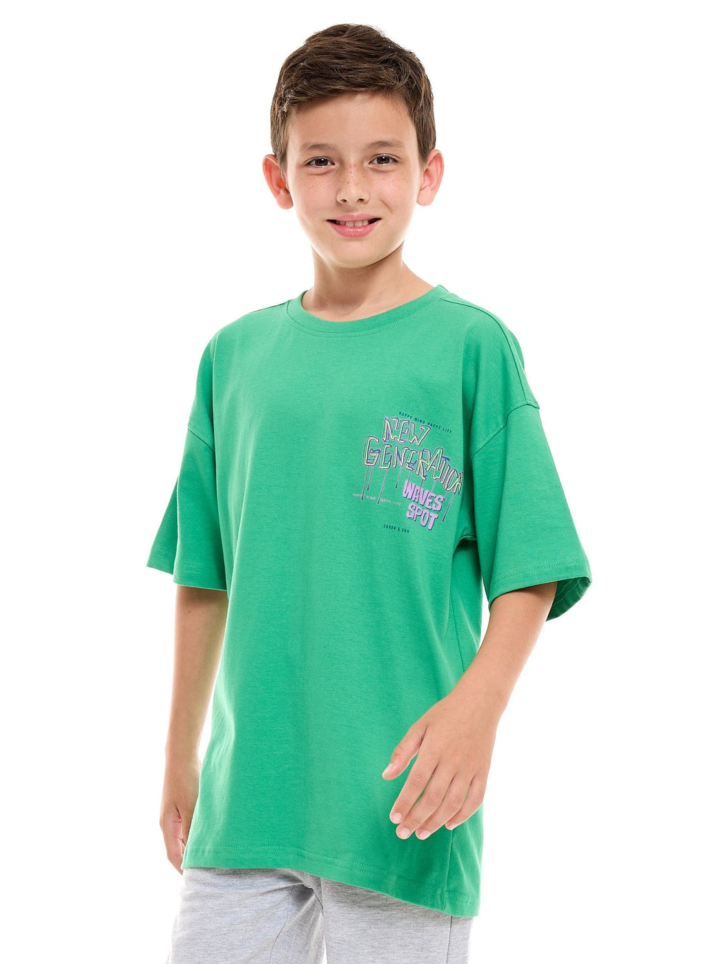 Victor and Jane Graphic Oversized T-shirt - Green