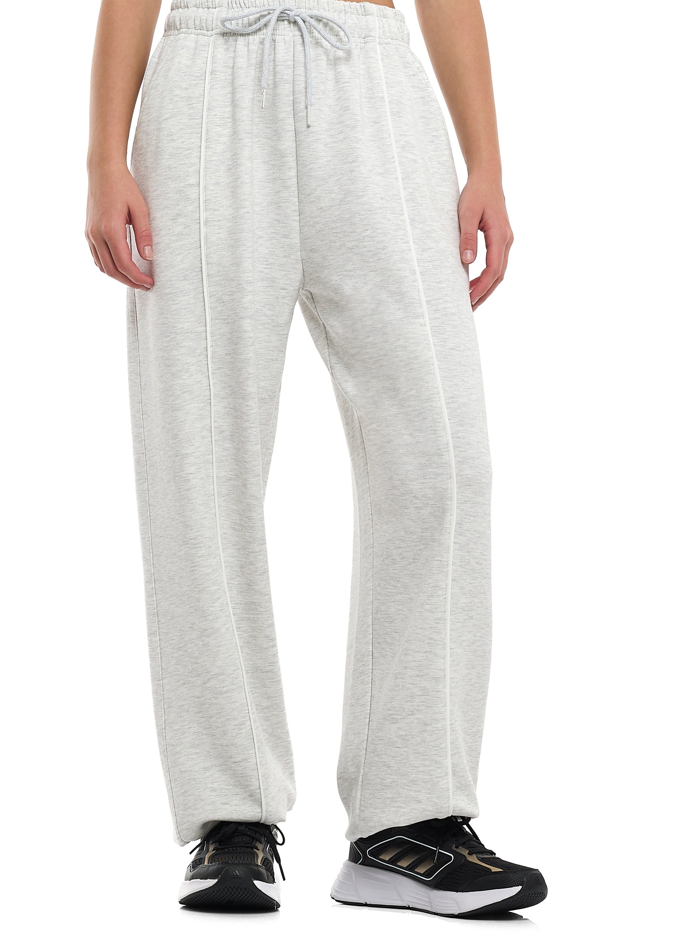 Ladies Grey Striped Track Set “ Zip-Up Jacket & Joggers