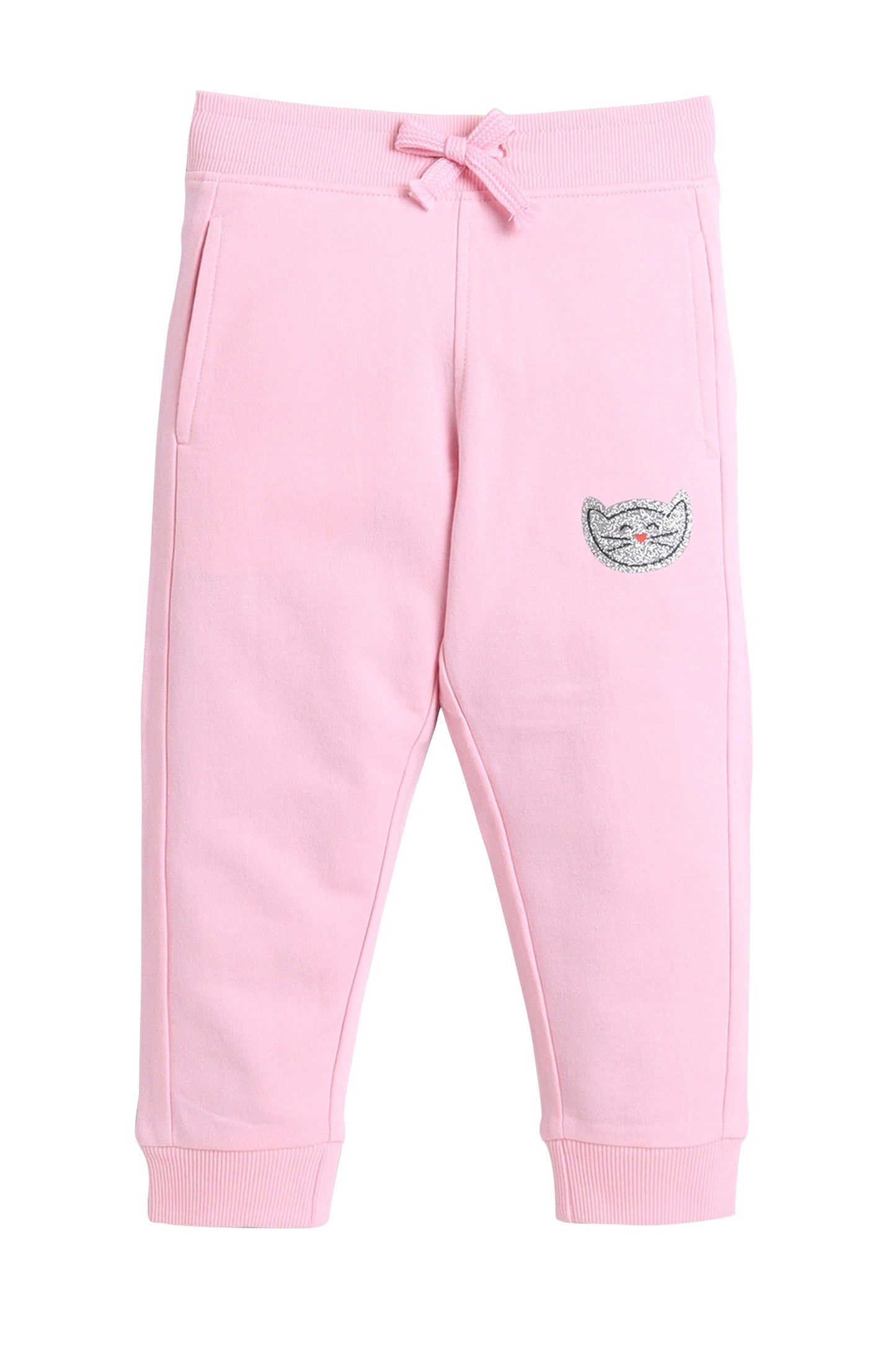 Baby Girl Wild Graphic Fleece Tracksuit – Pink 2-Piece Set