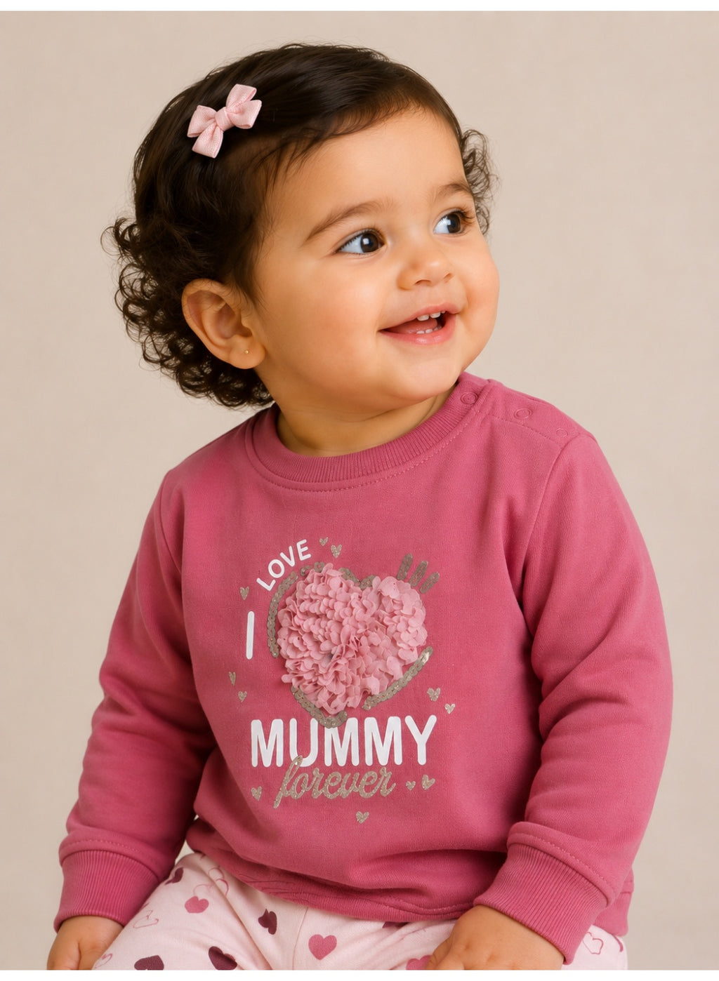 Girls 2-Piece Graphic Sweatshirt & Printed Jogger Pants Set