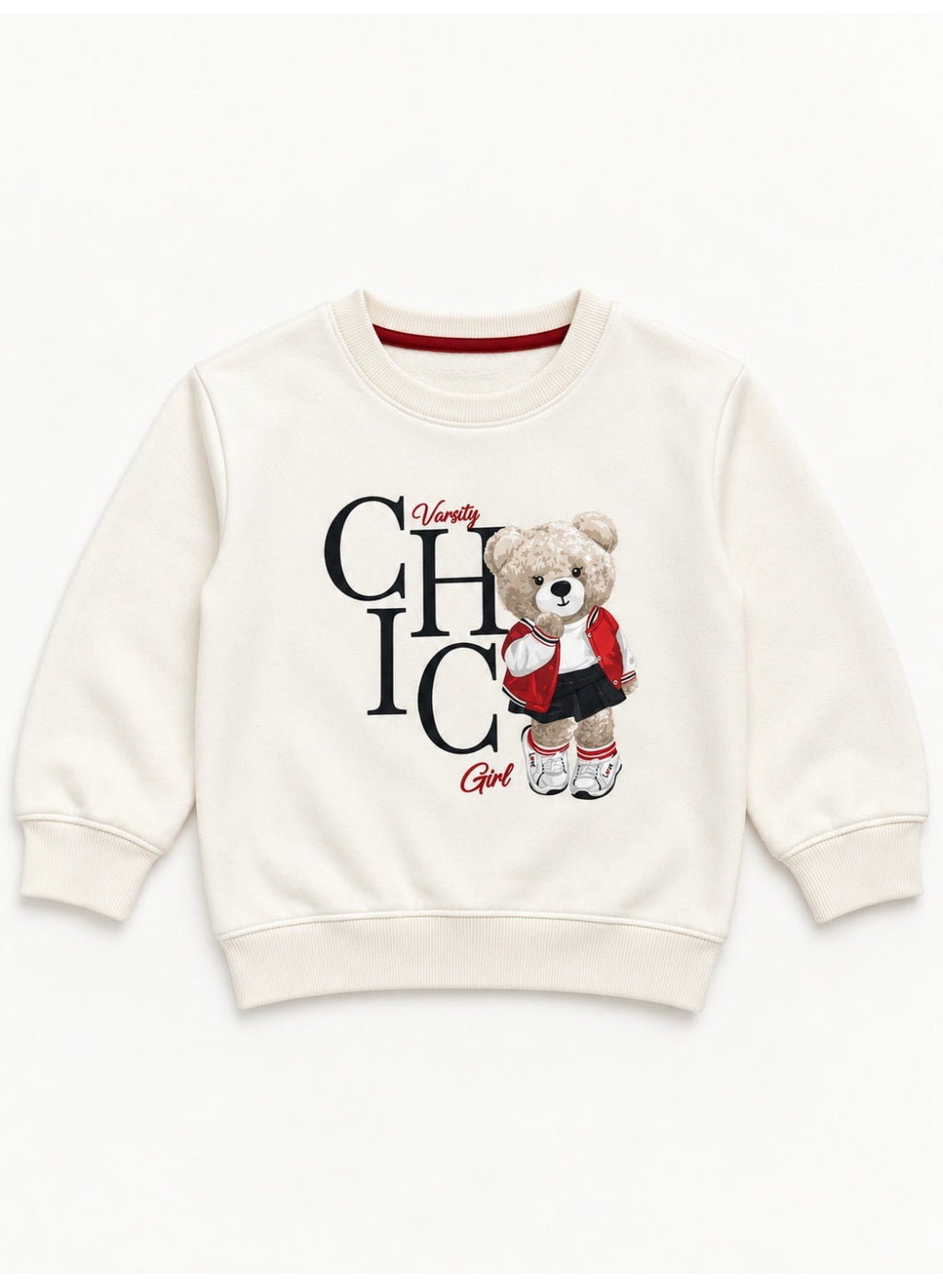 Girls Graphic Sweatshirt and Wide Leg Pants Set