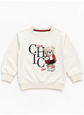 Girls Graphic Sweatshirt and Wide Leg Pants Set