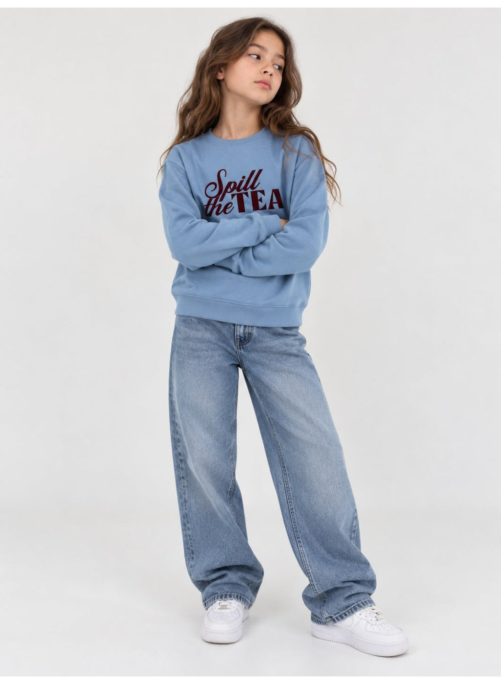 Girls "Spill the Tea" Sweatshirt Top