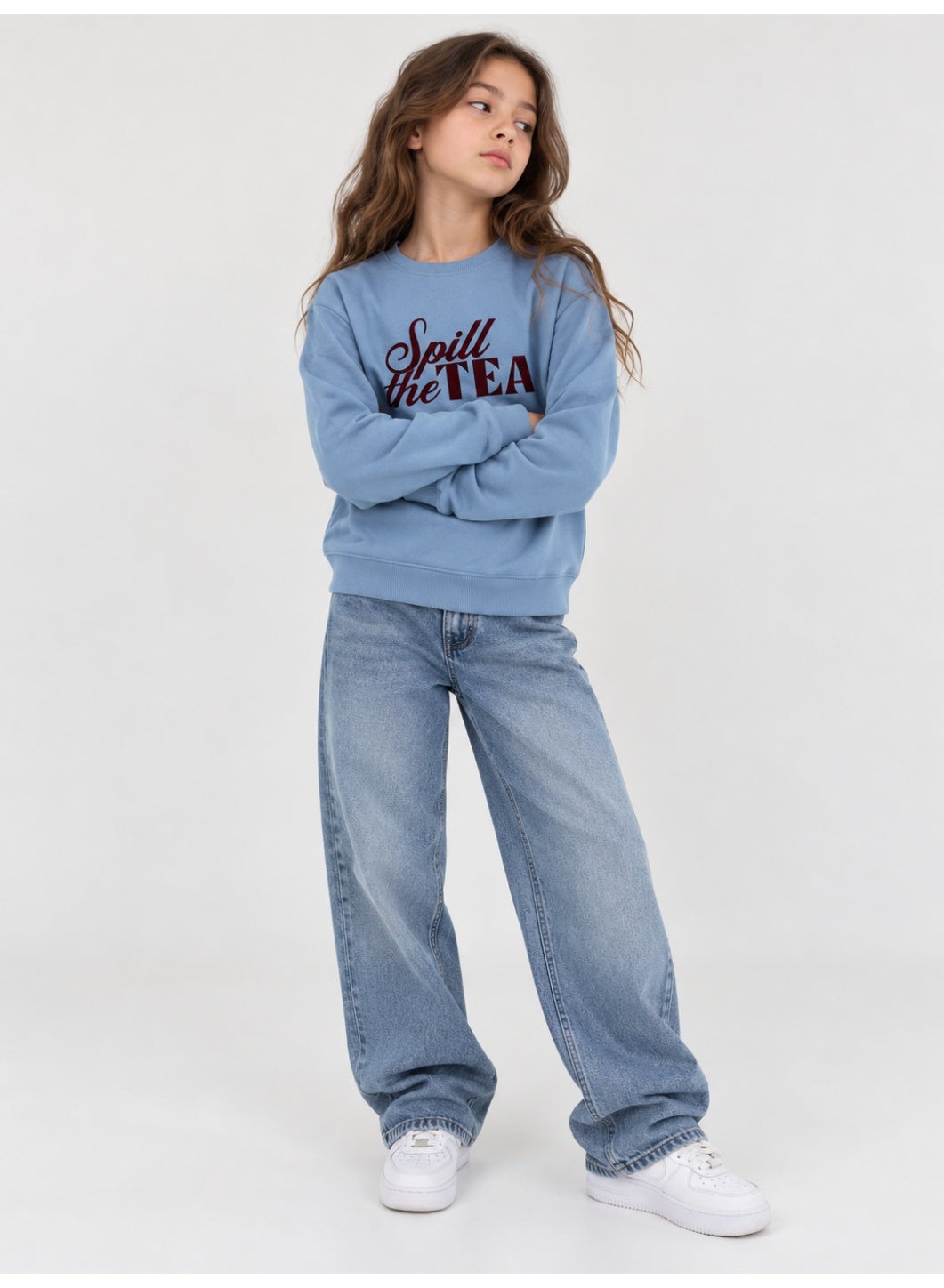 Girls "Spill the Tea" Sweatshirt Top