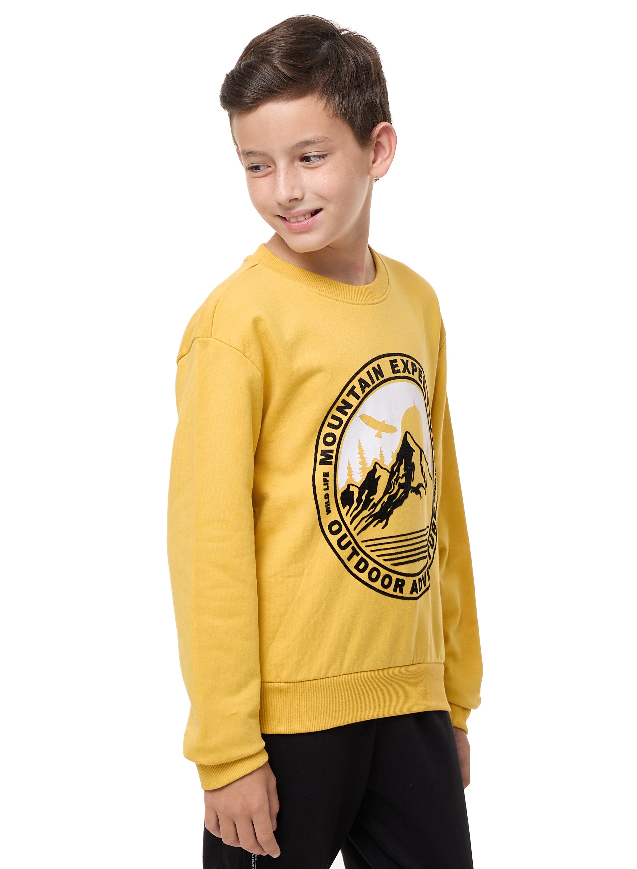 Boys' Sweatshirt  (8-14Yrs) Mustard