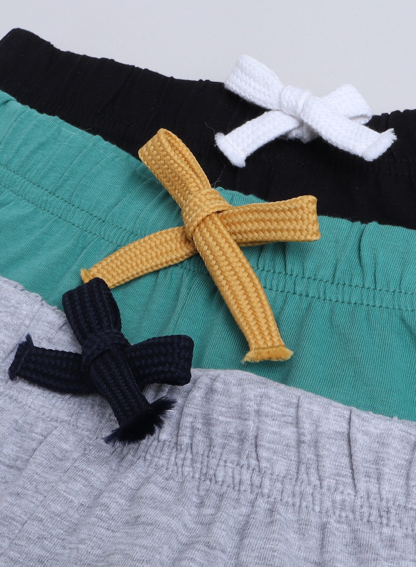 Boys' Slogan Print Shorts Black, Cotton Material, Comfortable Lace-Up Waist Pull-On Design, 2-3YRS