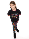Embellished Top With Floral Printed Legging