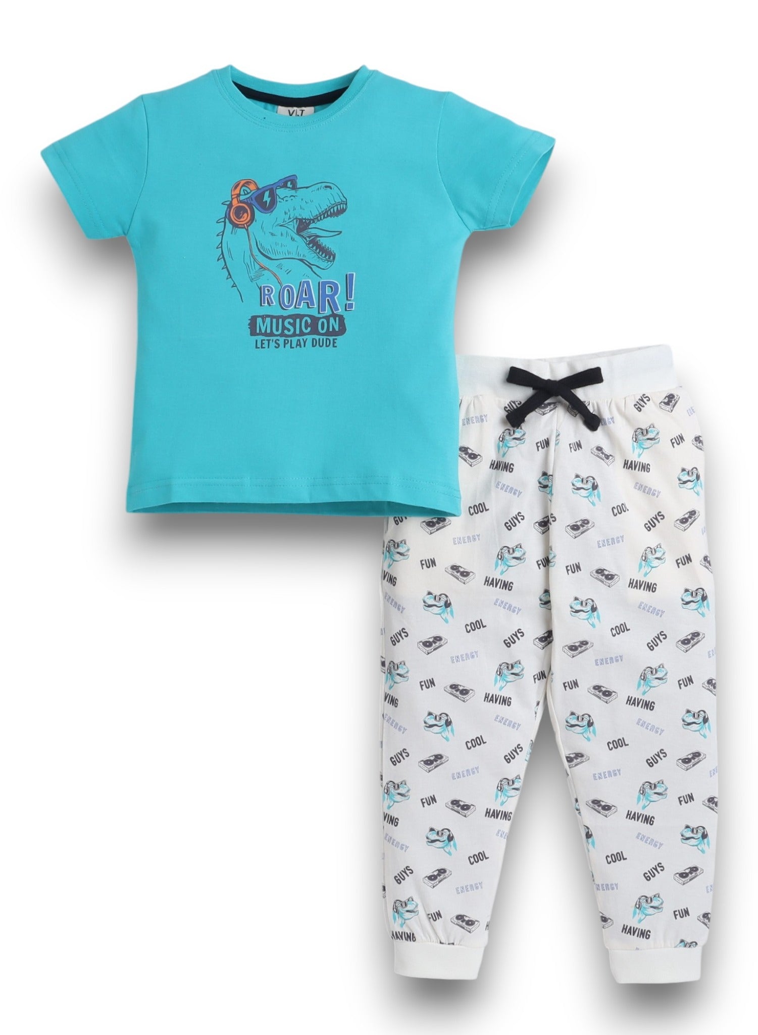 Victor And Jane - Printed T-Shirt And All-Over Printed Pyjama Set