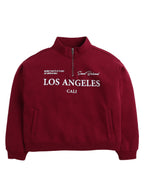 Œlos Angeles Cali” Half-Zip Sweatshirt “ 100% Cotton Fleece Pullover | 280 Gsm