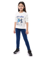 Girls 2-Piece Set - Sweat-Top And Leggings