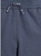 Dirkje Cotton Bear Face Embroidered Full Sleeves Sweatshirt & Joggers Set - Pink/Navy Blue