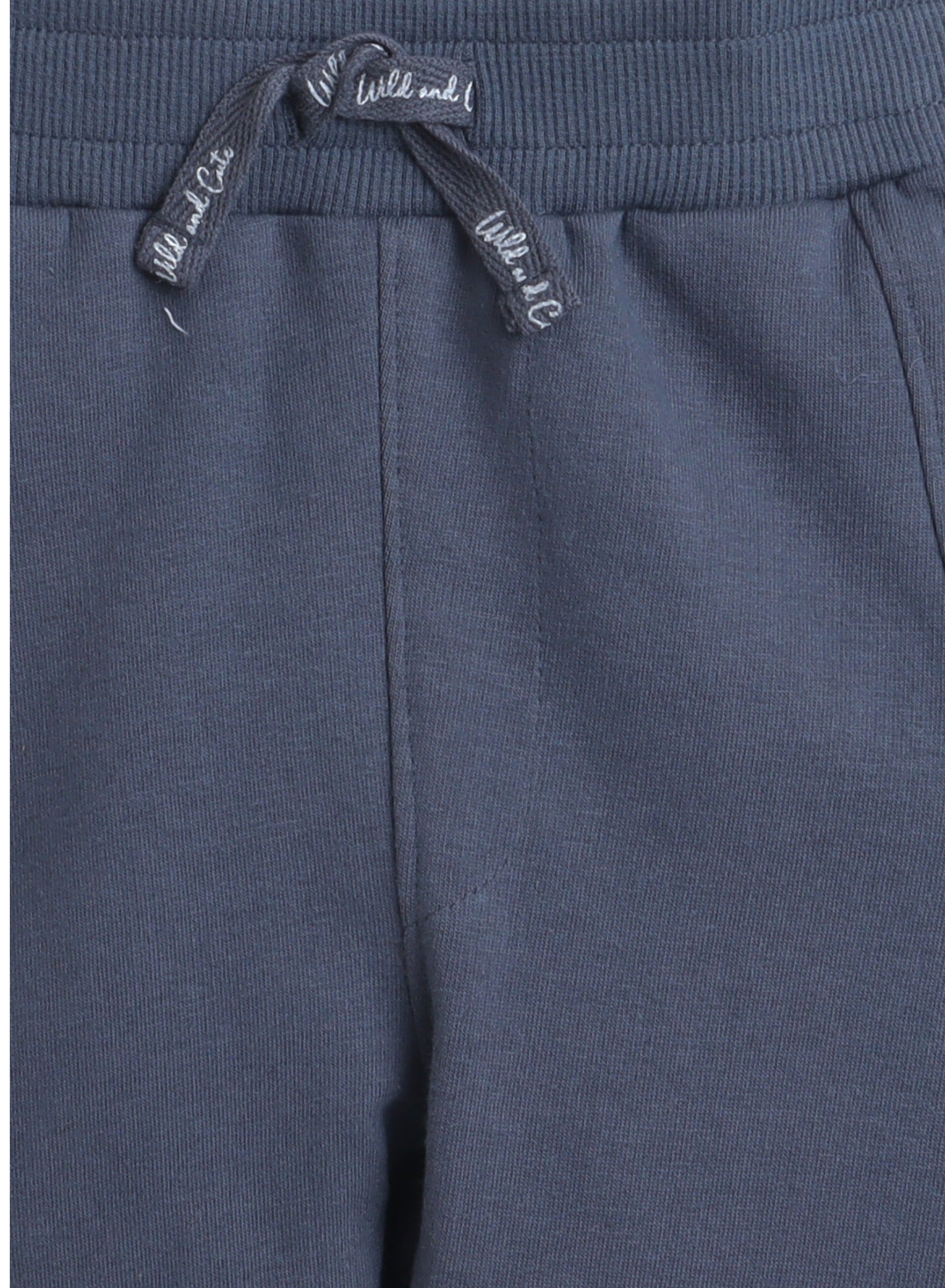Dirkje Cotton Bear Face Embroidered Full Sleeves Sweatshirt & Joggers Set - Pink/Navy Blue