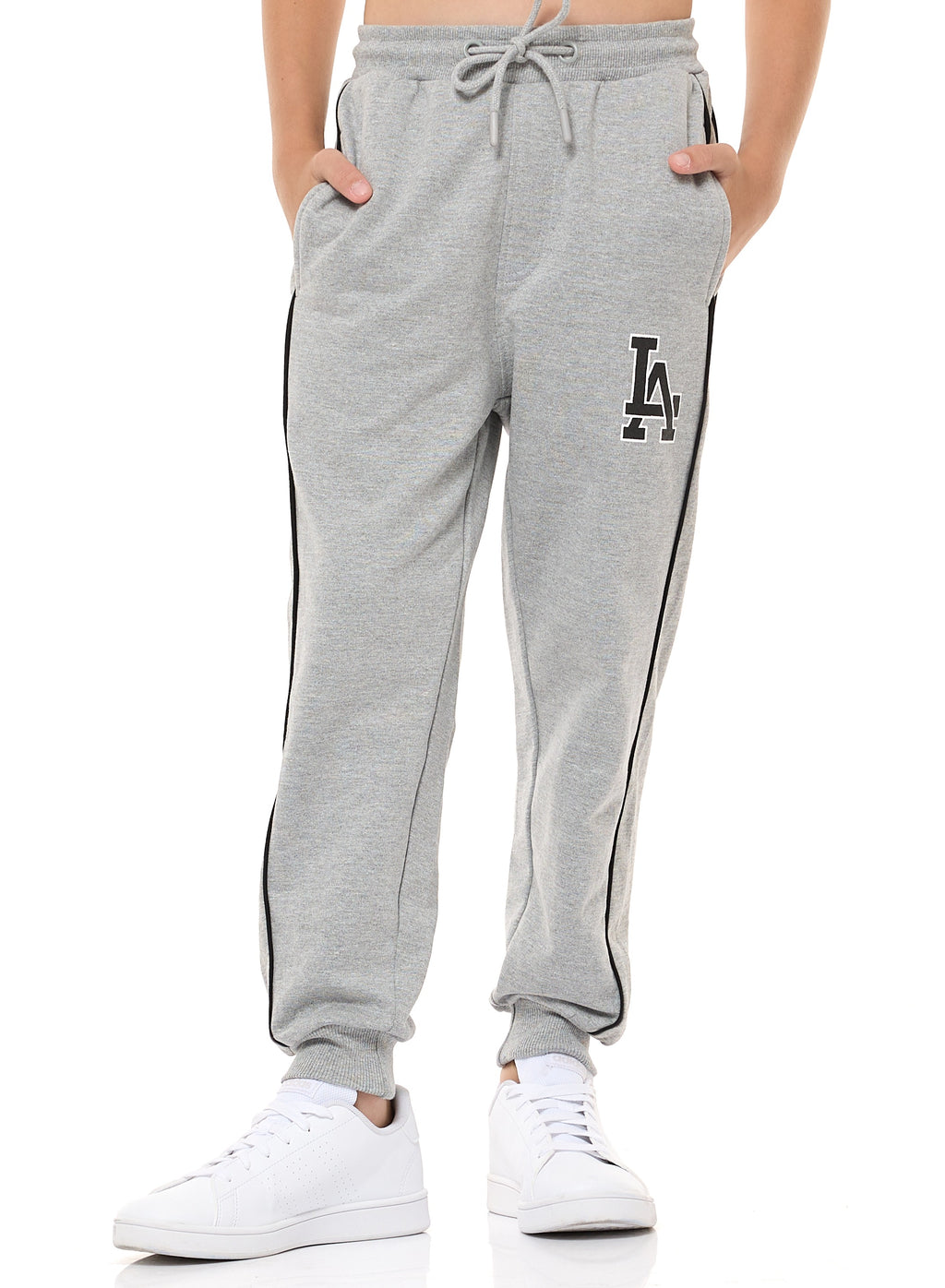 Boys And Girls' Relaxed Fit 2-Piece Hoodie And Jogger Set Grey