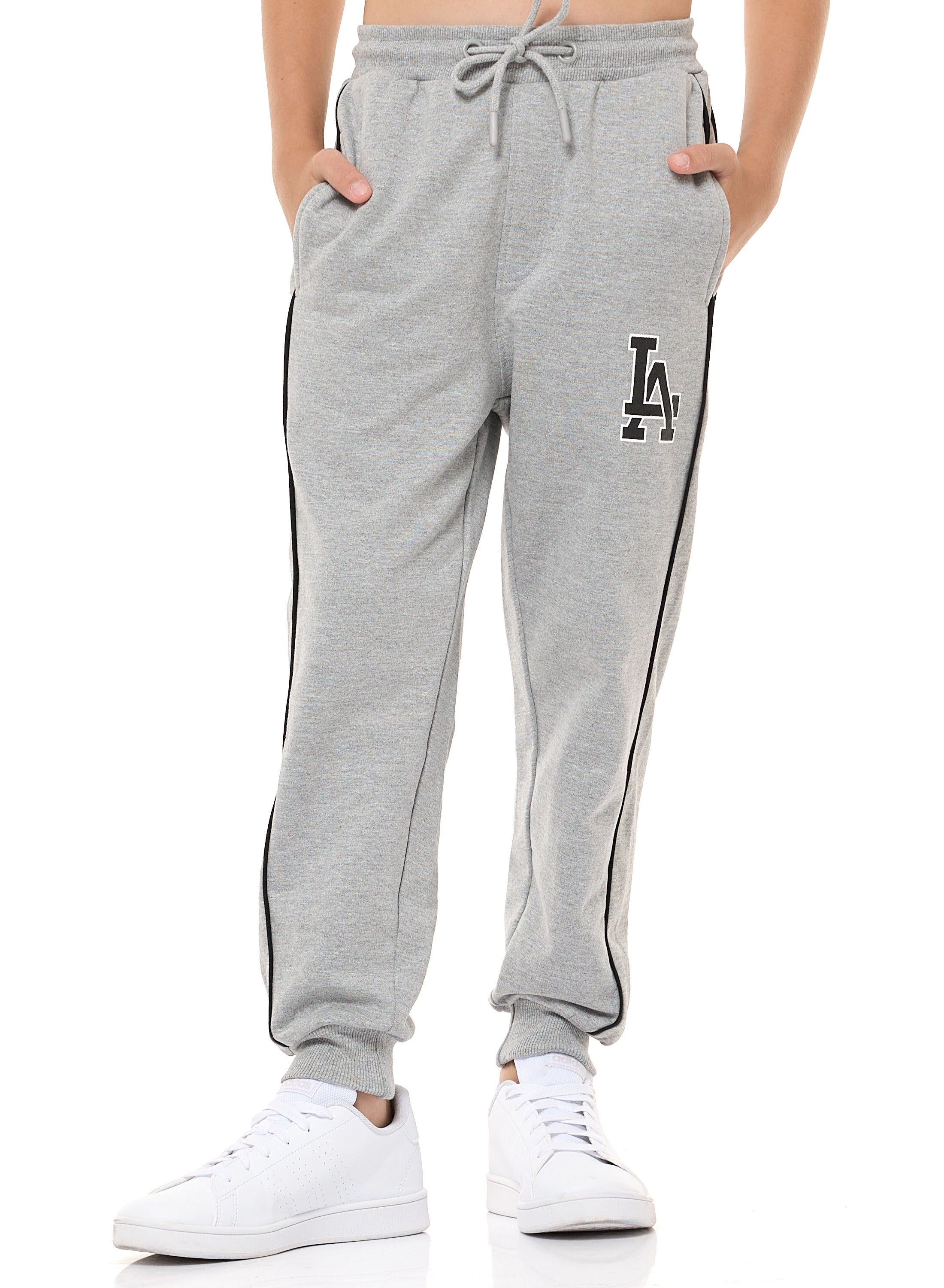 Boys And Girls' Relaxed Fit 2-Piece Hoodie And Jogger Set Grey